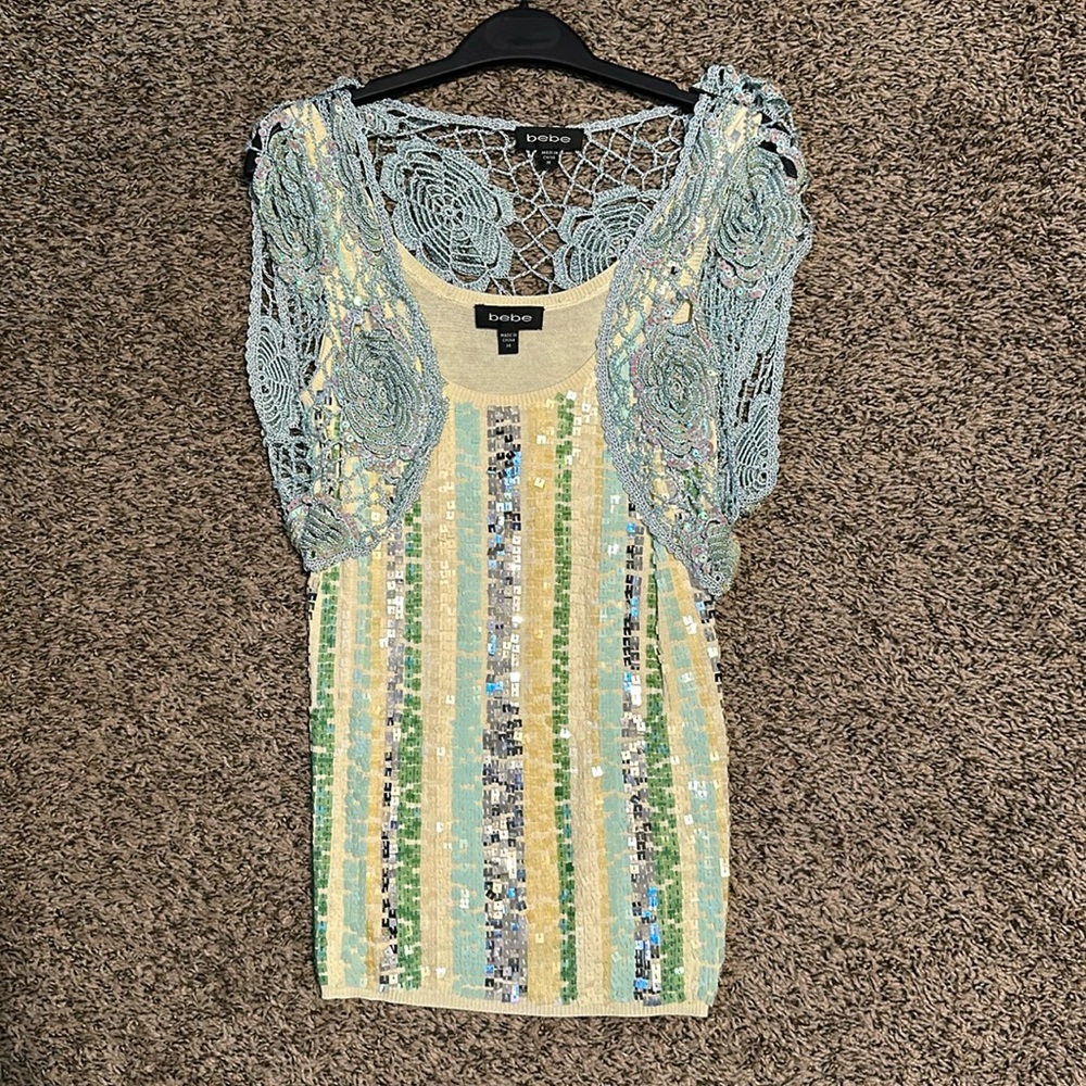 Bebe Sequence Tank With Pullover Set - image 1